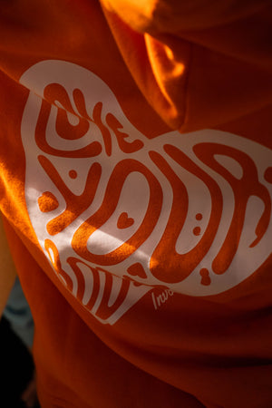 SUDADERA ORANGE - LOVE YOUR BODY