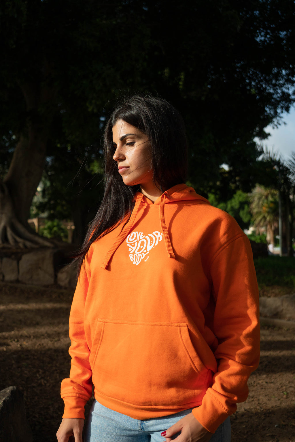 SUDADERA ORANGE - LOVE YOUR BODY