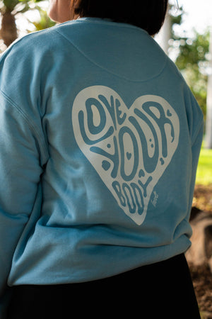 SUDADERA SKY BLUE - LOVE YOUR BODY